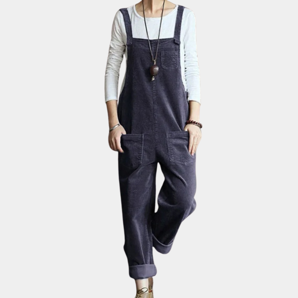 Lässiger Cordsamt-Overall für Frauen