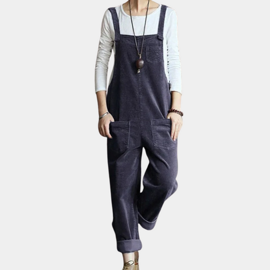 Lässiger Cordsamt-Overall für Frauen