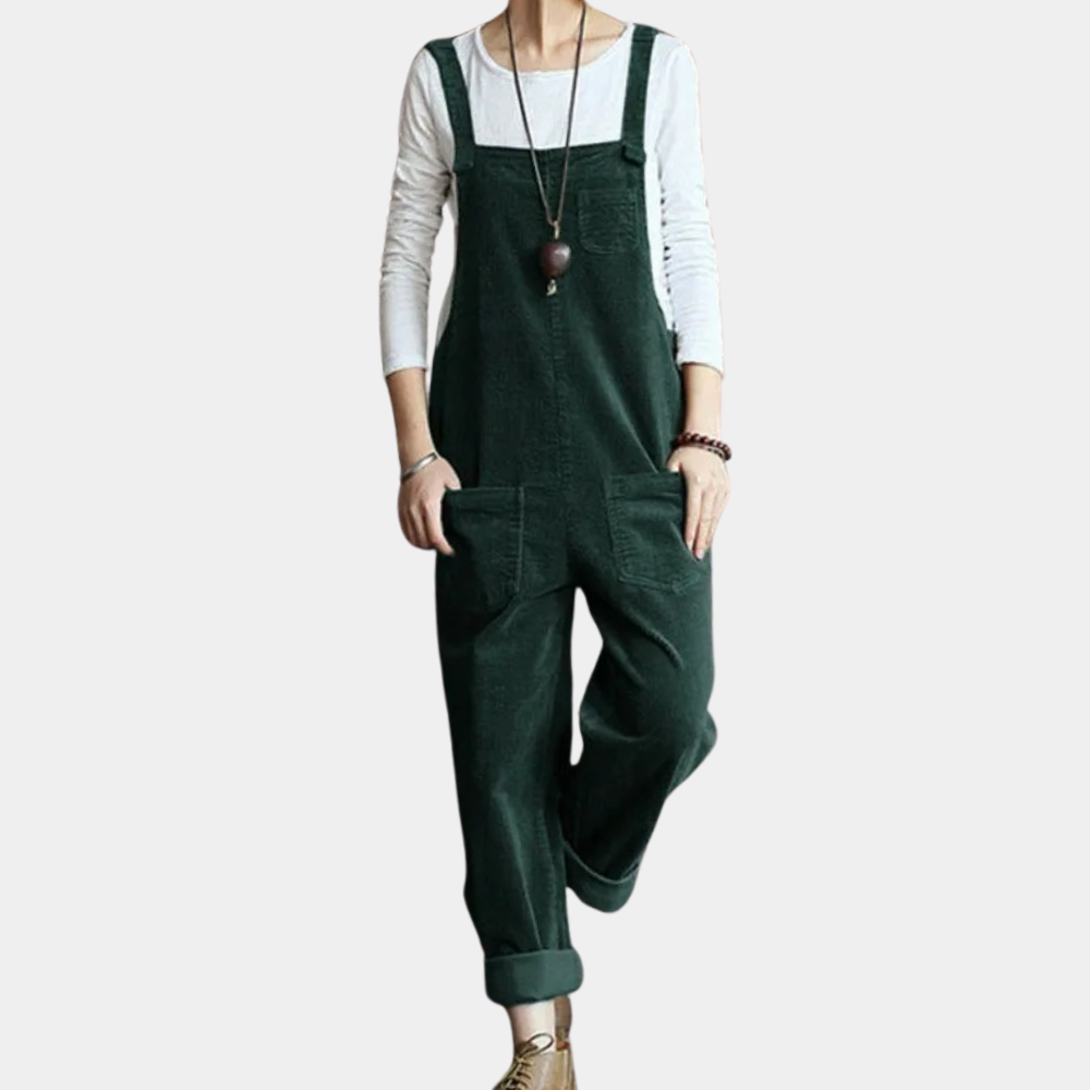 Lässiger Cordsamt-Overall für Frauen