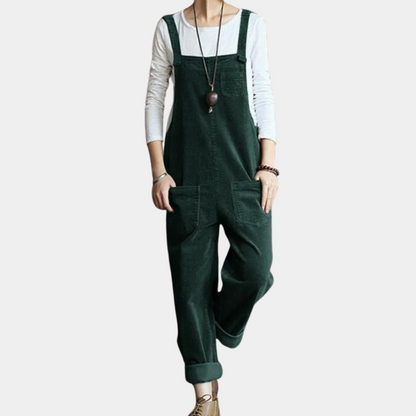 Lässiger Cordsamt-Overall für Frauen