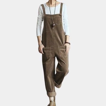 Lässiger Cordsamt-Overall für Frauen