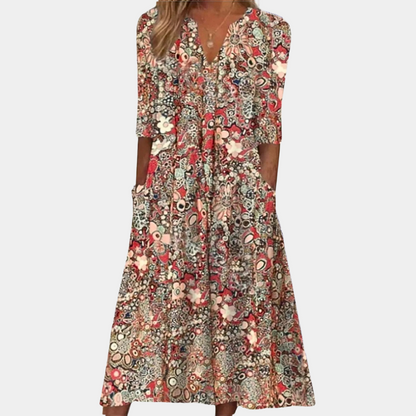Geblümtes Damenkleid