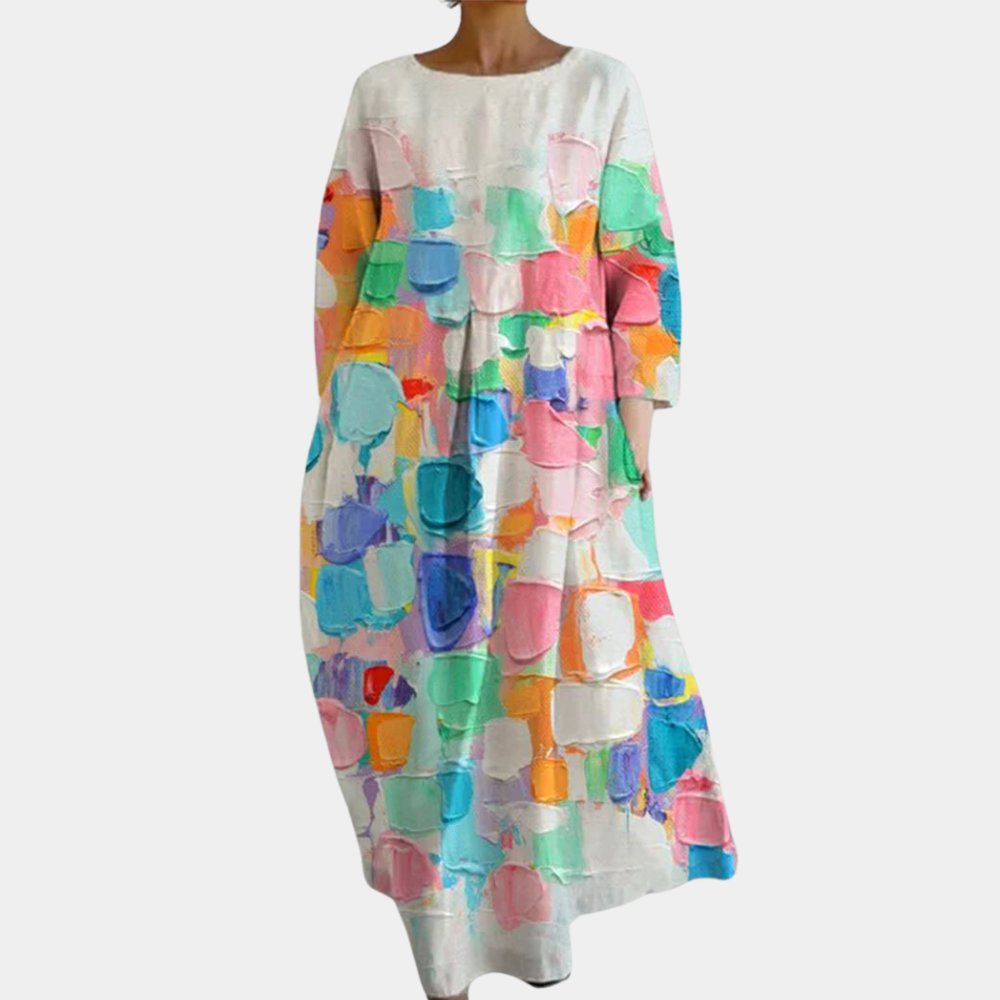 Buntes Freizeitkleid für Frauen