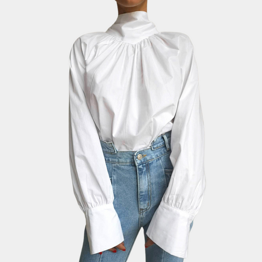 Rafaella - Elegante Bluse mit hohem Kragen für Damen