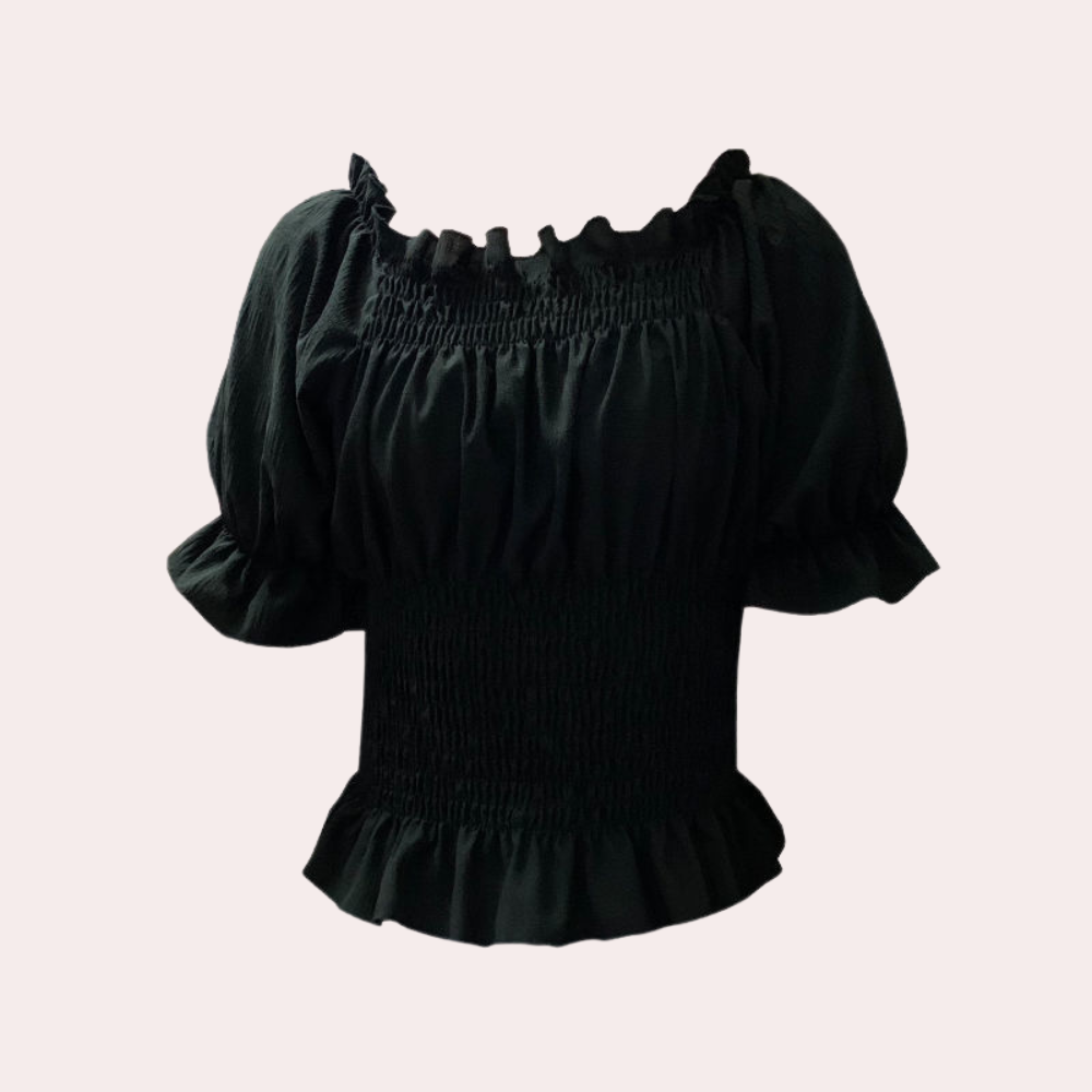Agnes - Moderne Sommerbluse mit Puffärmeln