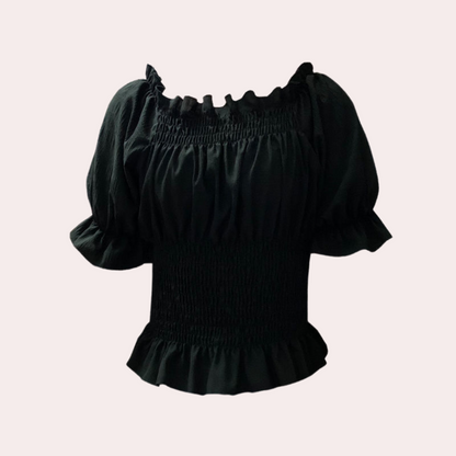 Agnes - Moderne Sommerbluse mit Puffärmeln