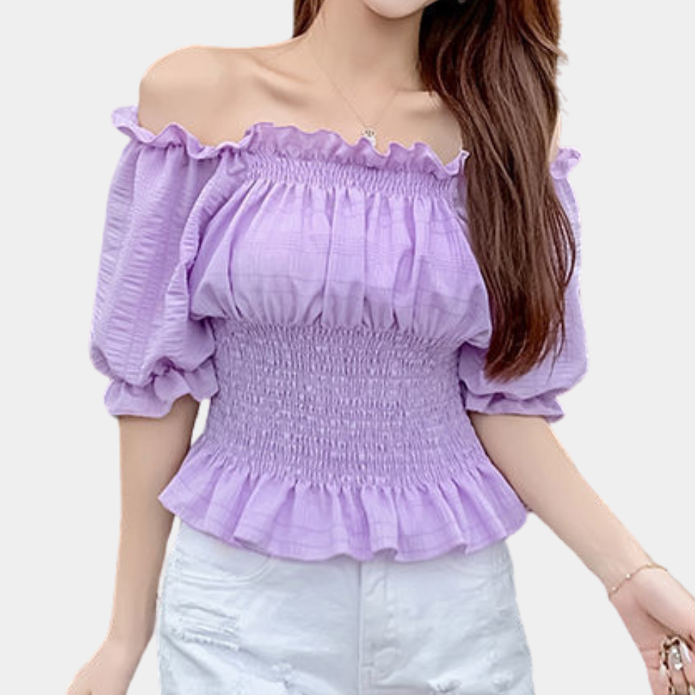 Agnes - Moderne Sommerbluse mit Puffärmeln