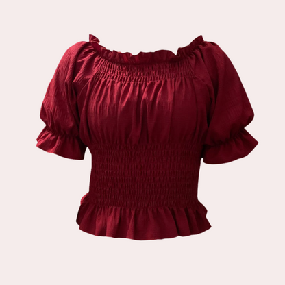 Agnes - Moderne Sommerbluse mit Puffärmeln