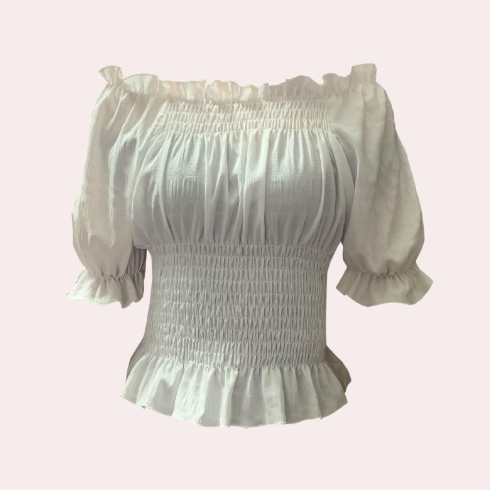 Agnes - Moderne Sommerbluse mit Puffärmeln