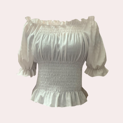 Agnes - Moderne Sommerbluse mit Puffärmeln