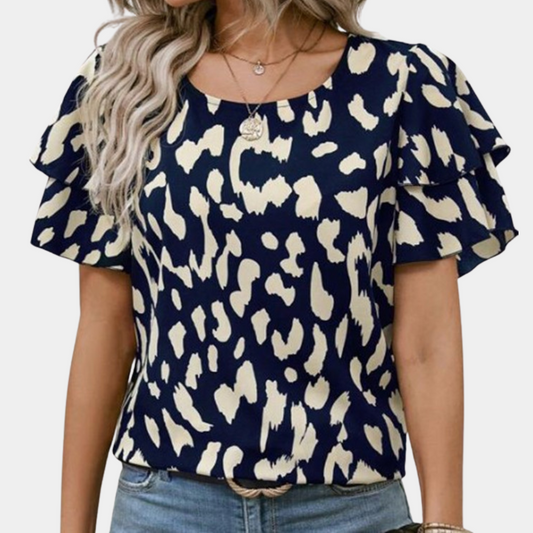 Yelena - Modische Damenbluse mit Leopardenmuster
