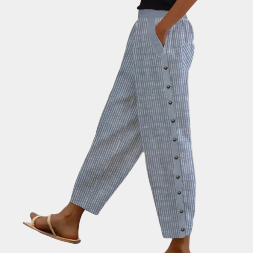 Tania - Stylische schicke gestreifte Damenhose