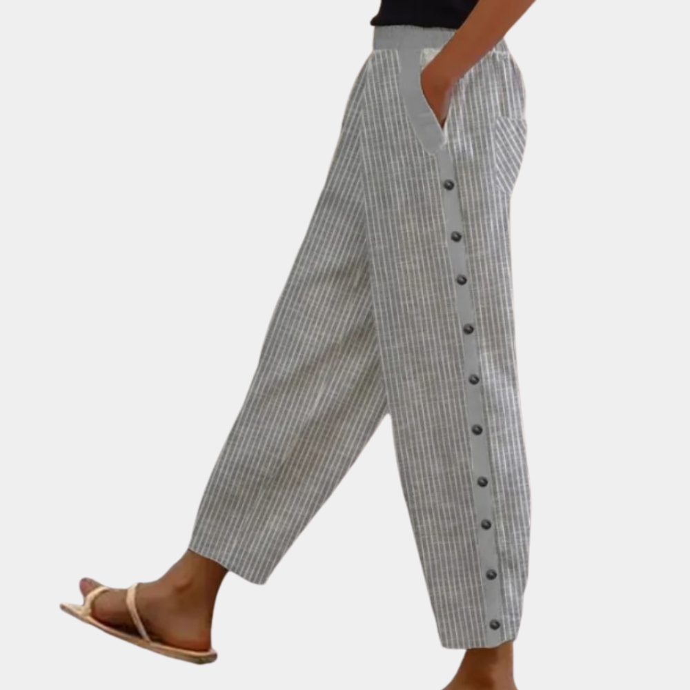 Tania - Stylische schicke gestreifte Damenhose