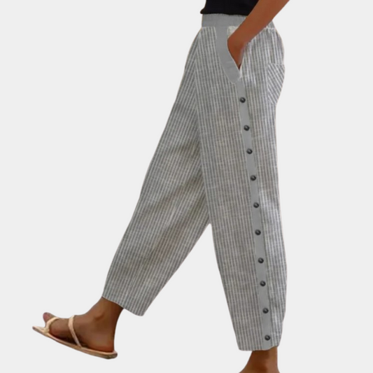 Tania - Stylische schicke gestreifte Damenhose