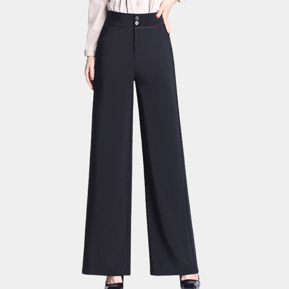 Elegante Hosen mit hoher Taille und weitem Bein für Frauen