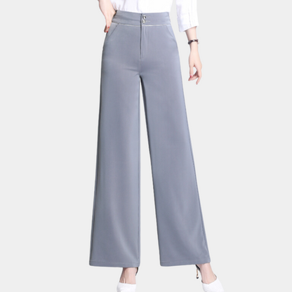 Elegante Hosen mit hoher Taille und weitem Bein für Frauen
