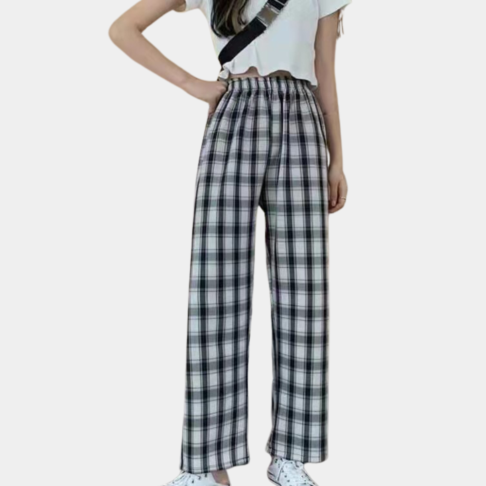 Moderne karierte Hose für Damen