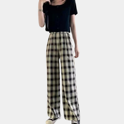 Moderne karierte Hose für Damen