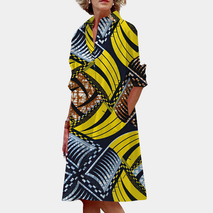 Trendiges Midikleid für Frauen mit Print