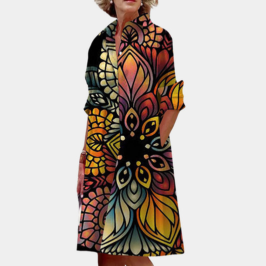 Trendiges Midikleid für Frauen mit Print