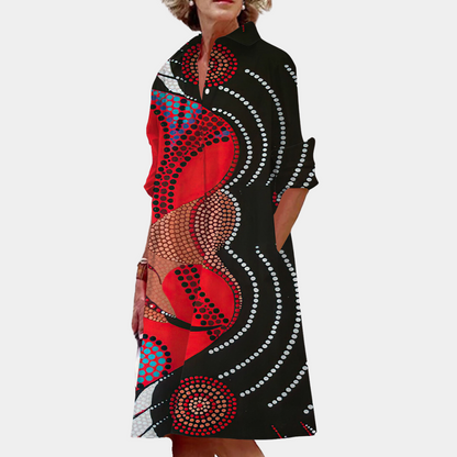 Trendiges Midikleid für Frauen mit Print