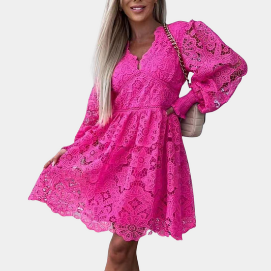 Midikleid aus Spitze für Frauen