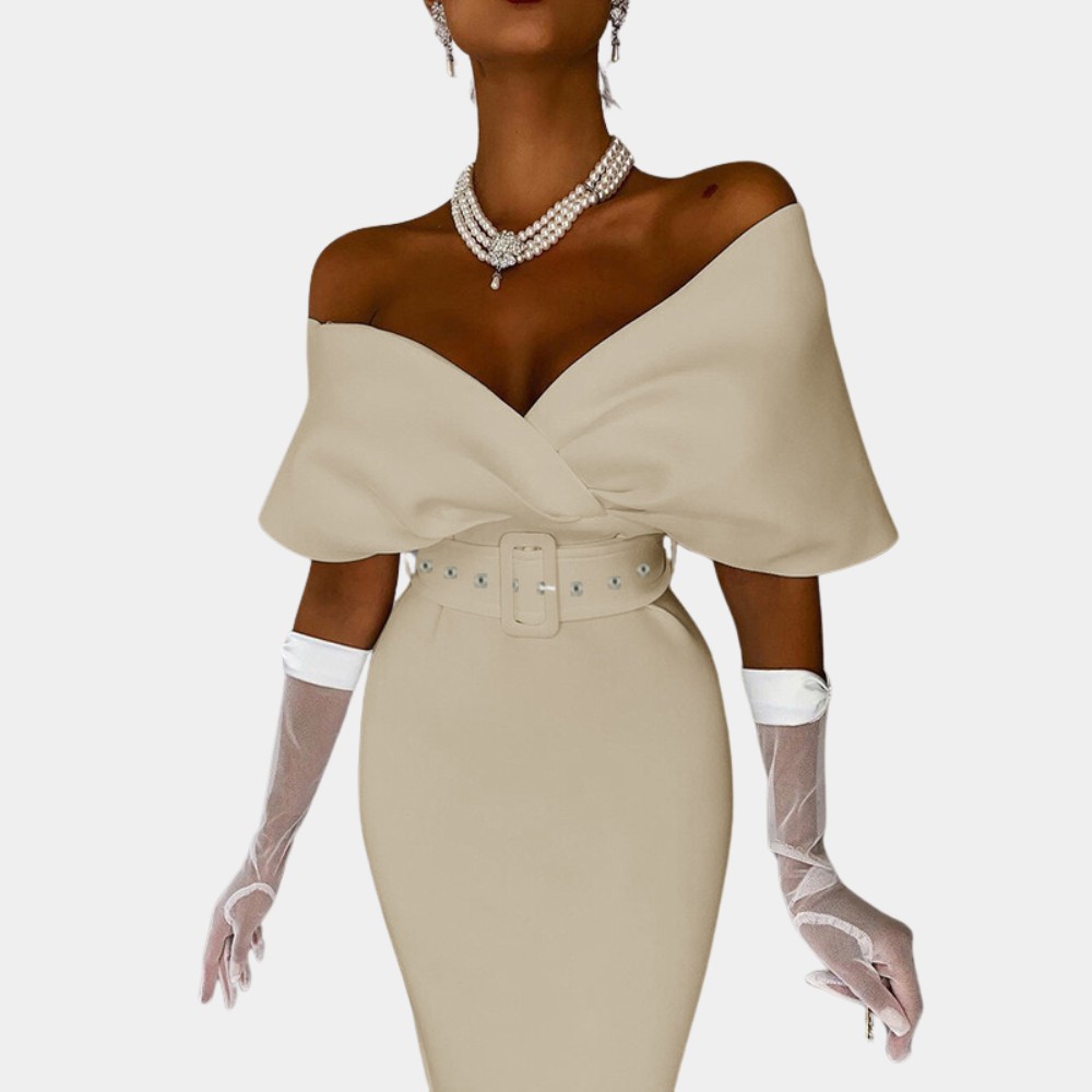 Elegantes schulterfreies Abendkleid für Frauen