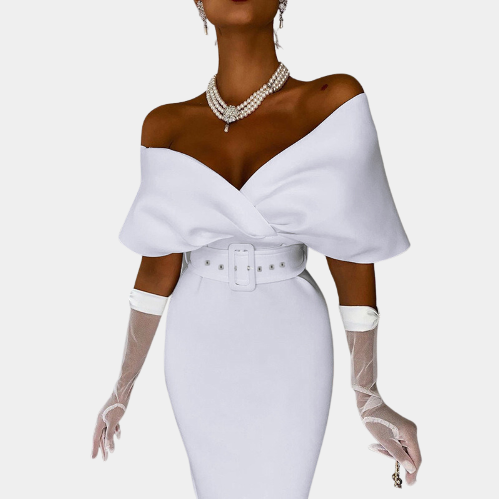 Elegantes schulterfreies Abendkleid für Frauen