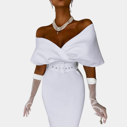 Elegantes schulterfreies Abendkleid für Frauen