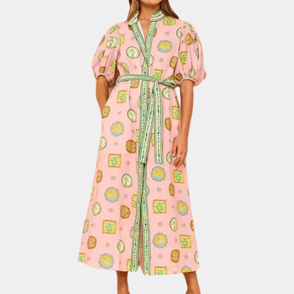 Modisches Kleid mit Gürtel für Frauen