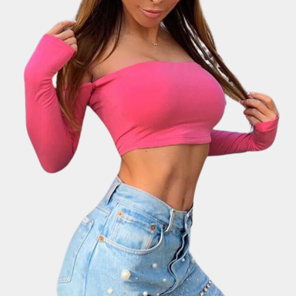 Elegantes schulterfreies Damen-Top