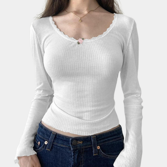 Modisches langärmeliges Damen-Top