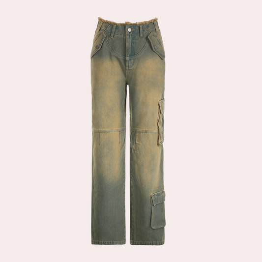Übergroße Cargo-Jeans für Frauen