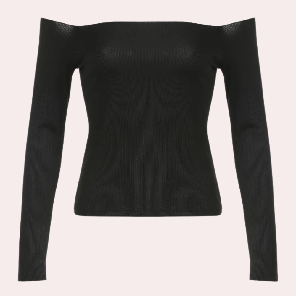 Wioletta - Langärmeliges Off-Shoulder-Top für Frauen