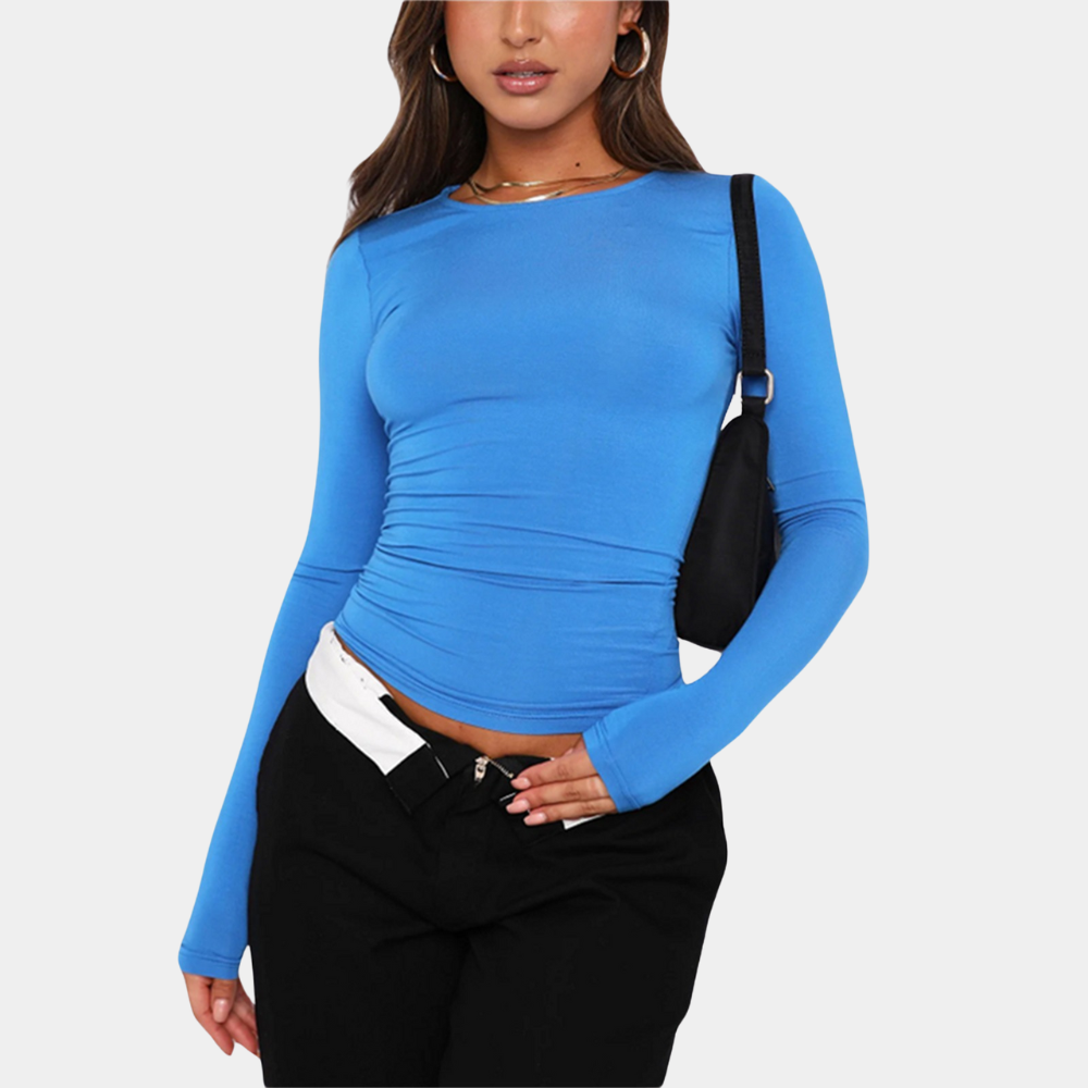 Schlichtes und dehnbares Crop-Top für Frauen