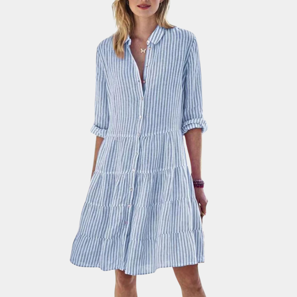 Modisches gestreiftes Kleid für Frauen