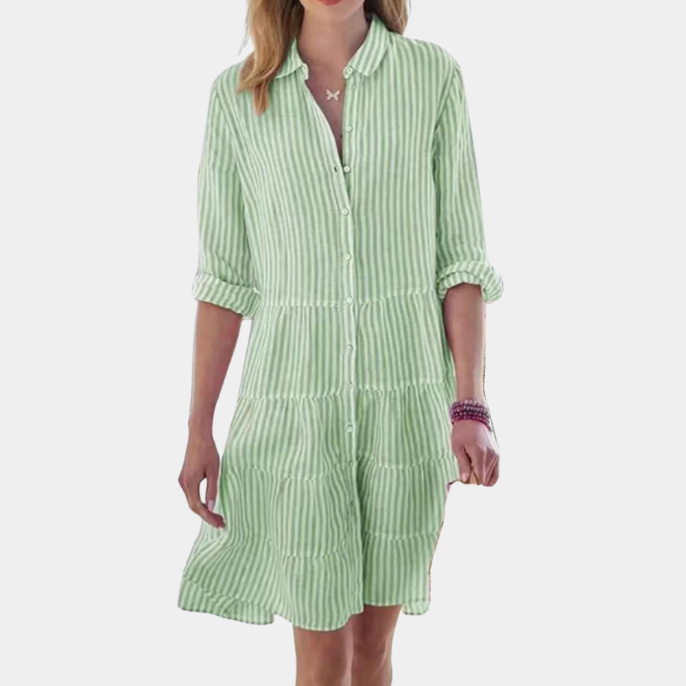 Modisches gestreiftes Kleid für Frauen
