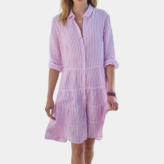 Modisches gestreiftes Kleid für Frauen