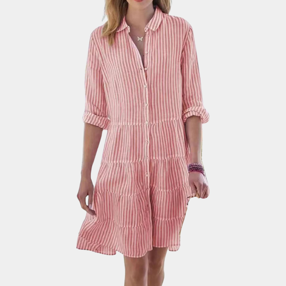 Modisches gestreiftes Kleid für Frauen