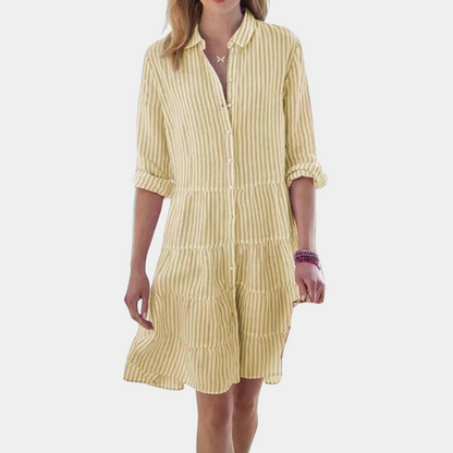 Modisches gestreiftes Kleid für Frauen
