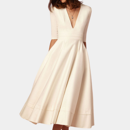 Elegantes Damenkleid mit V-Ausschnitt
