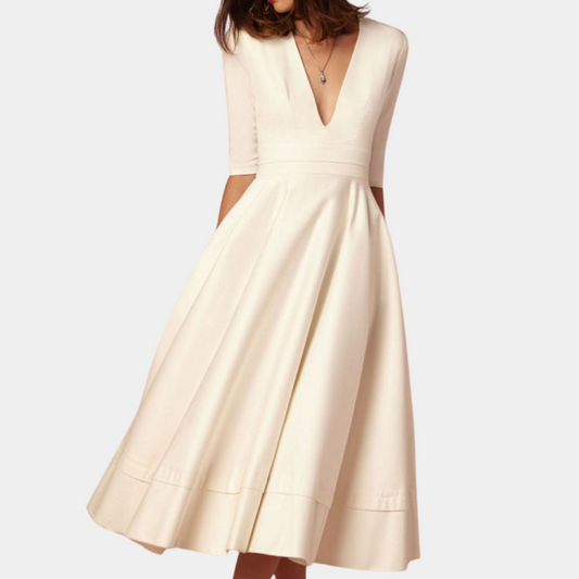 Elegantes Damenkleid mit V-Ausschnitt