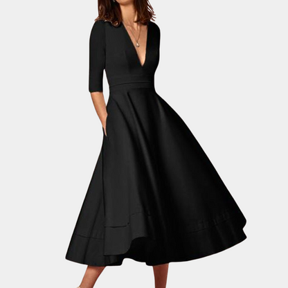 Elegantes Damenkleid mit V-Ausschnitt