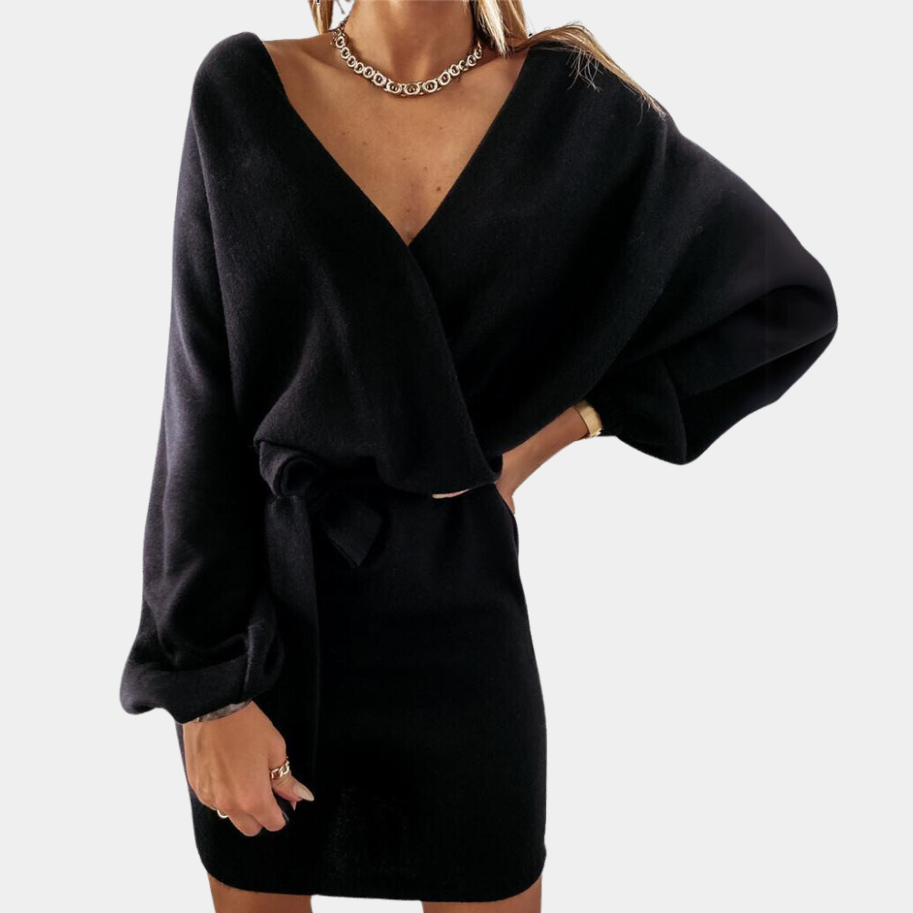 Freizeitkleid mit V-Ausschnitt