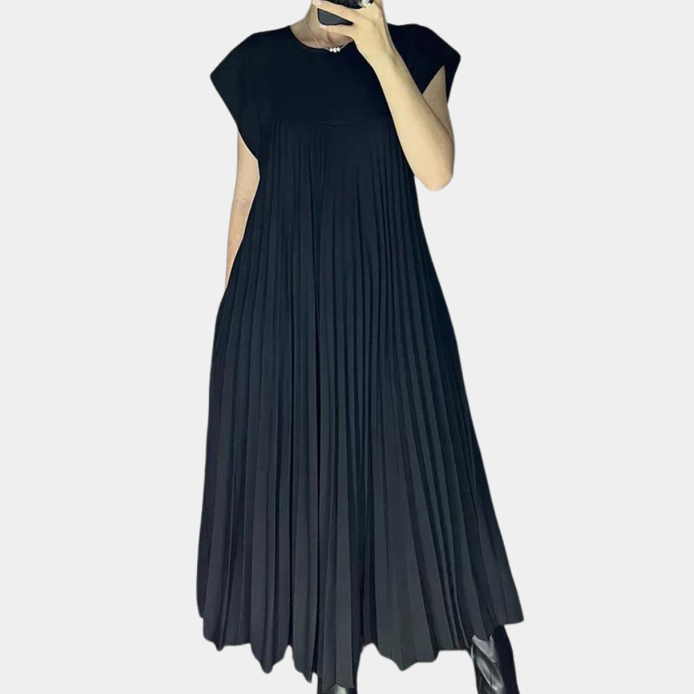 Einfaches plissiertes Kleid für Frauen