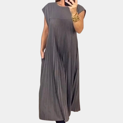 Einfaches plissiertes Kleid für Frauen