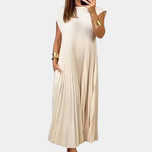 Einfaches plissiertes Kleid für Frauen