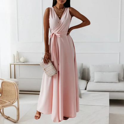 Elegantes Maxikleid mit V-Ausschnitt für Frauen
