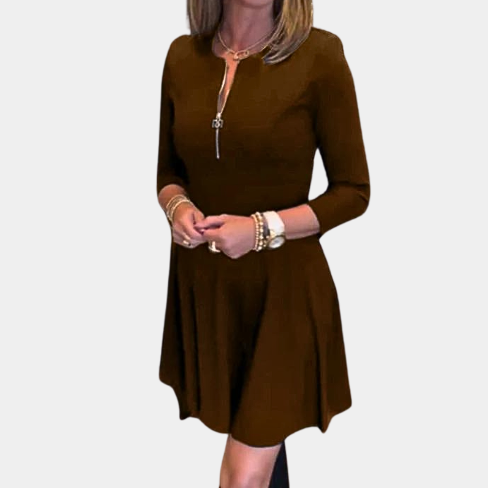 Elegantes Kleid mit Reißverschluss für Frauen