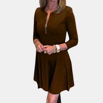 Elegantes Kleid mit Reißverschluss für Frauen